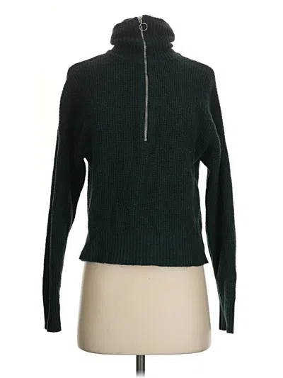Pre-owned William Rast Turtleneck Sweater In Green