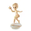 William Ruser Retro 14k Rose Gold Sapphire And Pearl Tuesdays Child Cherub Brooch Wr 14-072825 In Gold