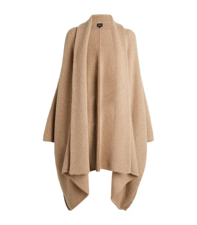 William Sharp Cashmere Crystal-embellished Cape In Brown