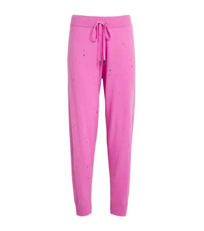William Sharp Cashmere Crystal-embellished Marty Sweatpants In Pink