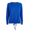 William Sharp Cashmere Crystal-embellished Scatter Sweater In Blue