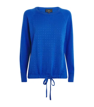 William Sharp Cashmere Crystal-embellished Scatter Jumper In Blue