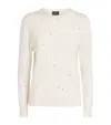William Sharp Cashmere Crystal-embellished Sweater In White
