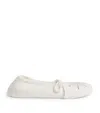 William Sharp Cashmere Embellished Dolly Slippers In White