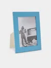 William & Son Leather Photo Frame  Abask Luxury Gift In  Light Blue