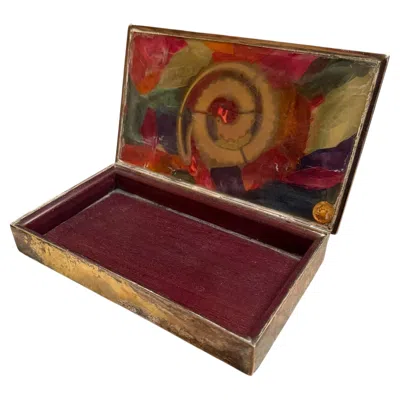 Pre-owned William Spratling Emplumado Azteca Safe Keep Box Los Castillo Silver-plated Mid-century Mod