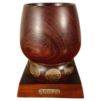 Pre-owned William Spratling Wood With Sterling Silver Cup In Brown