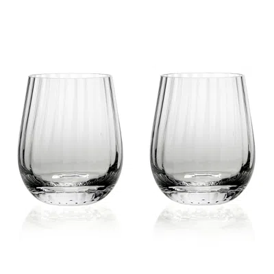 William Yeoward Crystal American Bar Corinne Barrel Tumbler, Set Of 2 In Clear