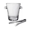 William Yeoward Crystal American Bar Corinne Ice Bucket With Tongs In Transparent