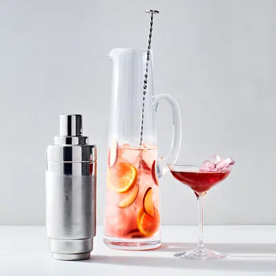 William Yeoward Crystal American Bar Corinne Tall Cocktail Jug With Spoon In Clear