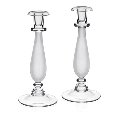 William Yeoward Crystal Astrid Candlesticks, Set Of 2 In Transparent