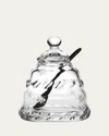 William Yeoward Crystal Buzzy Honey Jar With Spoon In Clear