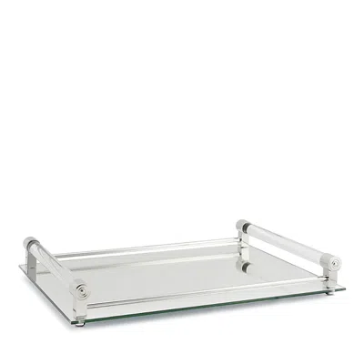 William Yeoward Crystal Coco Large Mirrored Bar Tray In Clear