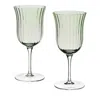 William Yeoward Crystal Corinne Water Goblet, Set Of 2 In Green