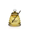 William Yeoward Crystal Country Honeycomb Honey Jar And Spoon In Amber