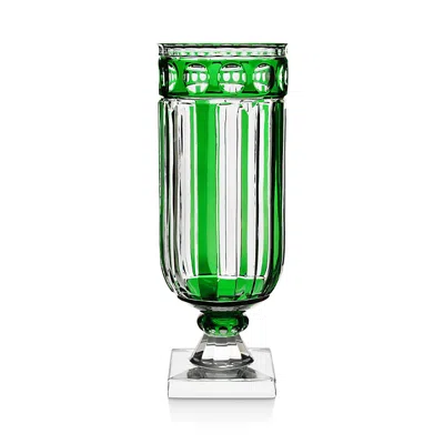William Yeoward Crystal Emerald Footed Hurricane In Green