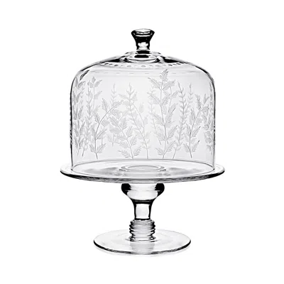 William Yeoward Crystal Fern Cake Stand & Dome In Transparent