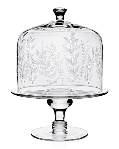William Yeoward Crystal Fern Cake Stand & Dome In Clear