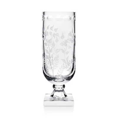 William Yeoward Crystal Fern Square Footed Hurricane In Clear