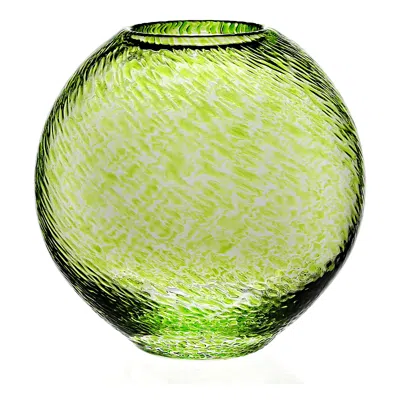 William Yeoward Crystal Florence Large Globe Vase - Citrine In Green