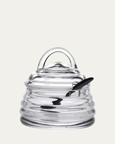 William Yeoward Crystal Honeybee Honey Jar In Clear