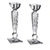 William Yeoward Crystal Iris Candlestick Pair