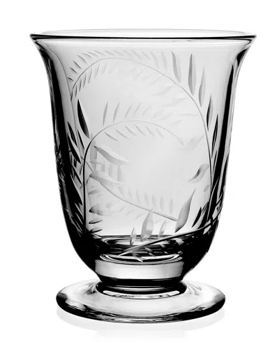 William Yeoward Crystal Jasmine Etched Glass Flower Vase - 6" In White