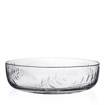 William Yeoward Crystal Jasmine Etched Large Centerpiece Dish In Transparent