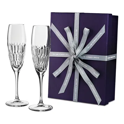William Yeoward Crystal Merle Champagne Flutes, Set Of 2 In Purple