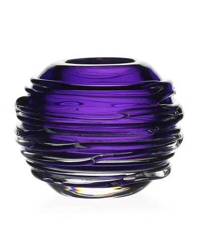 William Yeoward Crystal Miranda 3" Mini Globe Vase In Amethyst