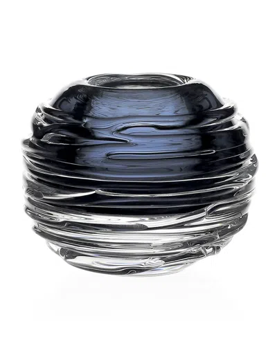 William Yeoward Crystal Miranda 3" Mini Globe Vase In Steel Blue