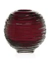 William Yeoward Crystal Miranda 6" Globe Vase In Burgundy