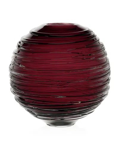 William Yeoward Crystal Miranda Globe Vase 9 In Heliotrope