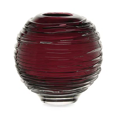 William Yeoward Crystal Miranda Globe Vase 6 In Burgundy