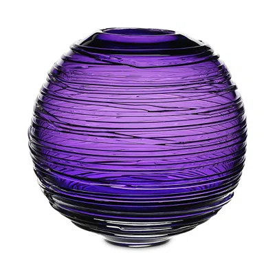 William Yeoward Crystal Miranda Globe Vase 9 In Purple