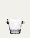 William Yeoward Crystal Palmyra Ice Bucket With Tongs In Noclr