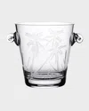 William Yeoward Crystal Palmyra Ice Bucket With Tongs In Transparent