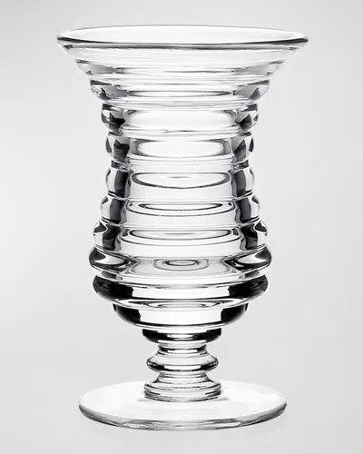 William Yeoward Crystal Ripples Footed Vase, 4.75" In White