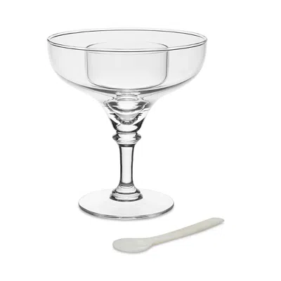 William Yeoward Crystal Sasha Seafood/caviar Server With Spoon In Transparent