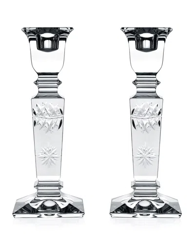 William Yeoward Crystal Tessa Candlestick Holders, Set Of 2 In White