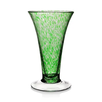 William Yeoward Crystal Vanessa Vase, 11" In Forest Green