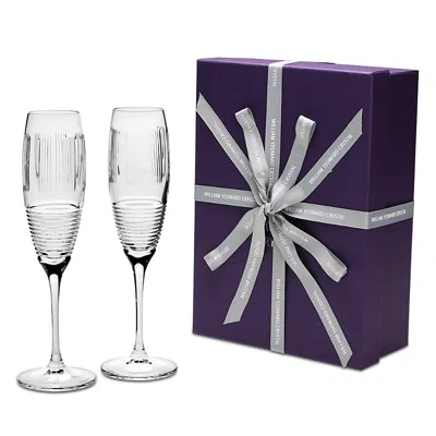 William Yeoward Crystal Zelda Champagne Flutes, Set Of 2 In Purple