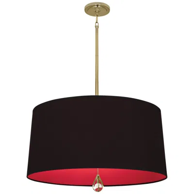 Williamsburg Custis Collection 25 1/2"w Blacksmith Black And Red Pendant In Multi