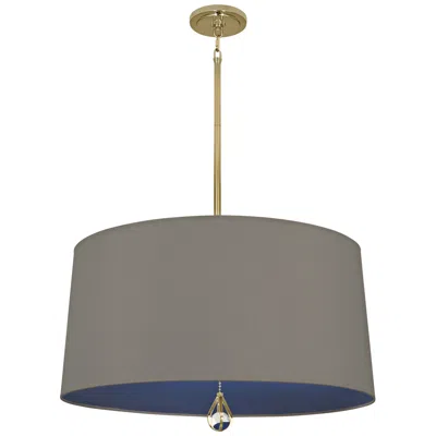 Williamsburg Custis Collection 25 1/2"w Carter Gray And Ink Blue Pendant In Multi