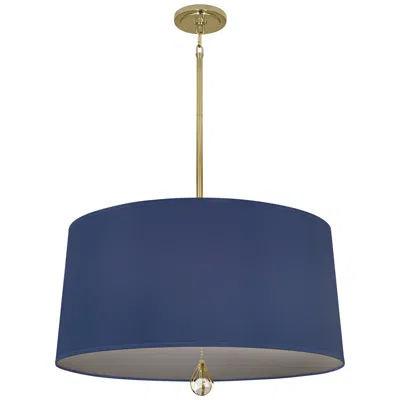Williamsburg Custis Collection 25 1/2"w Ink Blue And Carter Gray Pendant In Multi