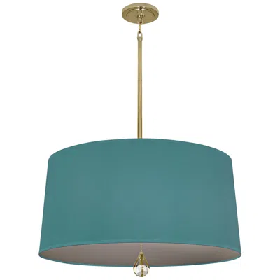 Williamsburg Custis Collection 25 1/2"w Mayo Teal And Carter Gray Pendant In Blue