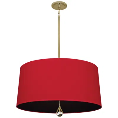 Williamsburg Custis Collection 25 1/2"w Richmond Red And Black Pendant In Multi