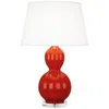 Williamsburg Randolph 30 3/4" Red Ceramic Table Lamp In Orange