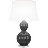 Williamsburg Randolph Glazed Black Table Lamp In Multi