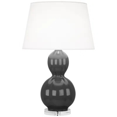 Williamsburg Randolph Glazed Black Table Lamp In Multi
